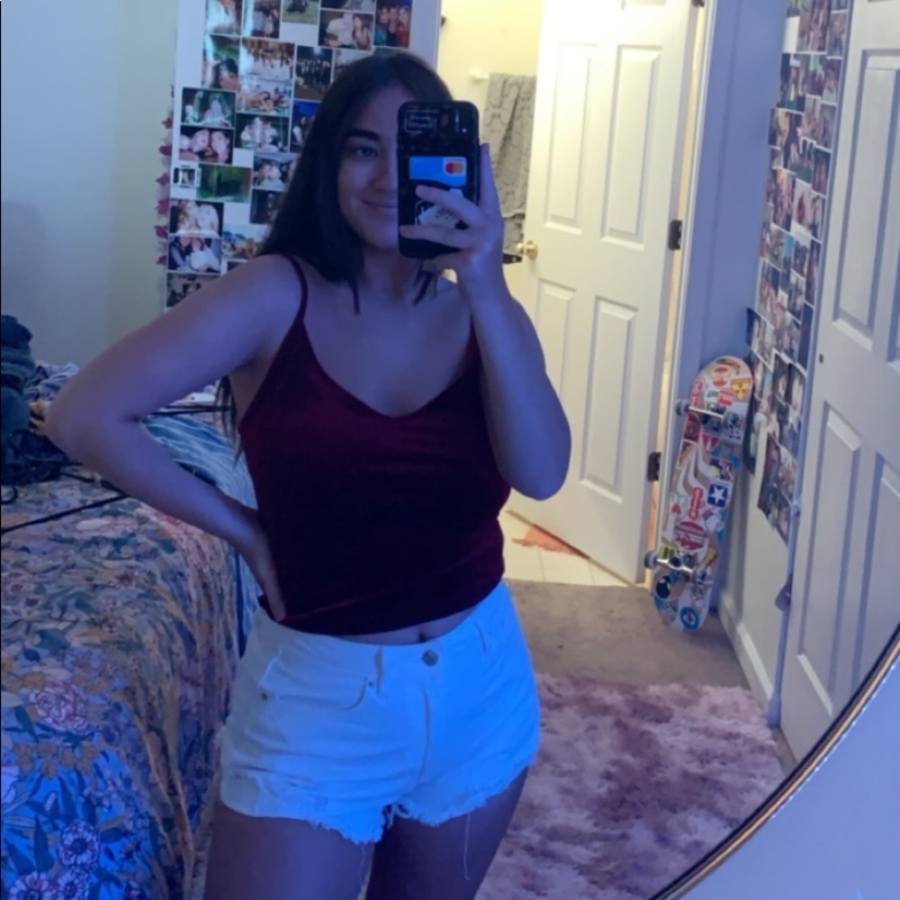 Forever 21 Cropped Velvet Tank